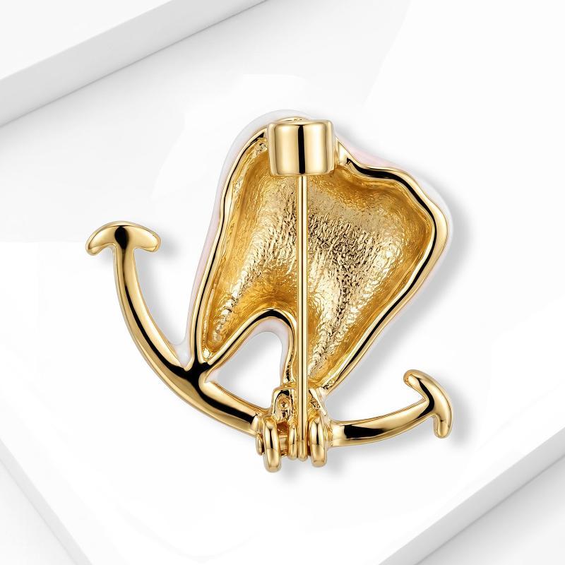 1Pcs Unisex Medical Dental Pins Luxury Enamel Pink Teeth Brooches For Women Casual Party Jewelry Accessories Gifts