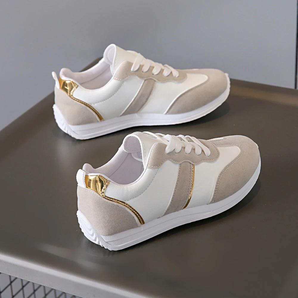 Damen Sneaker Rundkopf Farbblockierung Freizeitschuhe Damen Frühling/Herbst Bequeme Laufschuhe Vulkanisierte Schuhe Größe 35-43