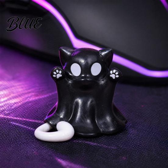 White Ghost Cat Ornament Figure 3D Printed Decorative Ornament