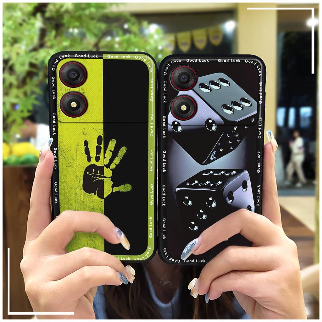Silicone Phone Protector Phone Case For ZTE Blade A34 TPU Cute Graffiti Shockproof Anti-knock Durable Fashion Design