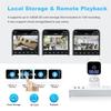 ABUO-Clock Monitoring Camera 1080P Mini Wifi Surveillance Cam With Night Vision And Sound Detection Way Audio Siren