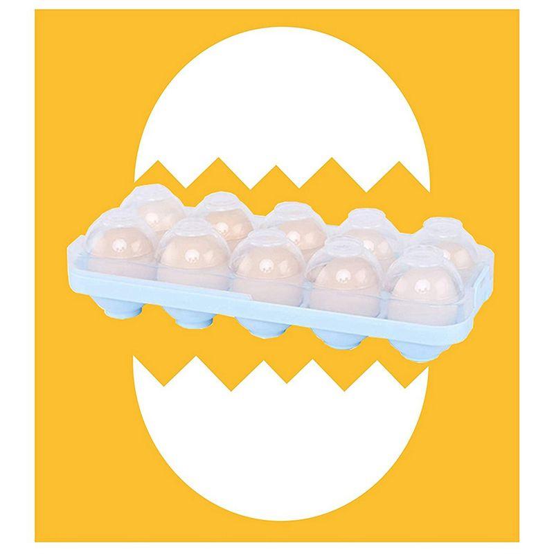 A84X-2Piece Egg Storage Box Refrigerator Crisper Egg Protection Box Portable Egg Carriage Container For Camping Picnic