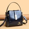 Bucket Bag, Crocodile Pattern Middle-aged and Elderly Women's Bag, Single-shoulder Crossbody Bag, Hand-held Mother's Bag