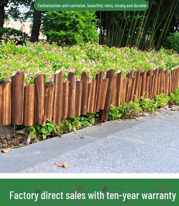 Outdoor Anticorrosive Wooden Garden Fence for Flower Beds and Decoration