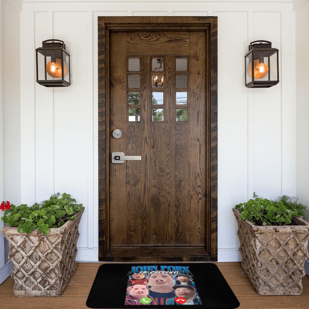 John Pork Is Calling Funny Doormat Non-Slip Kitchen Bath Mat Bedroom Balcony Door Floor Entrance Carpet Rug