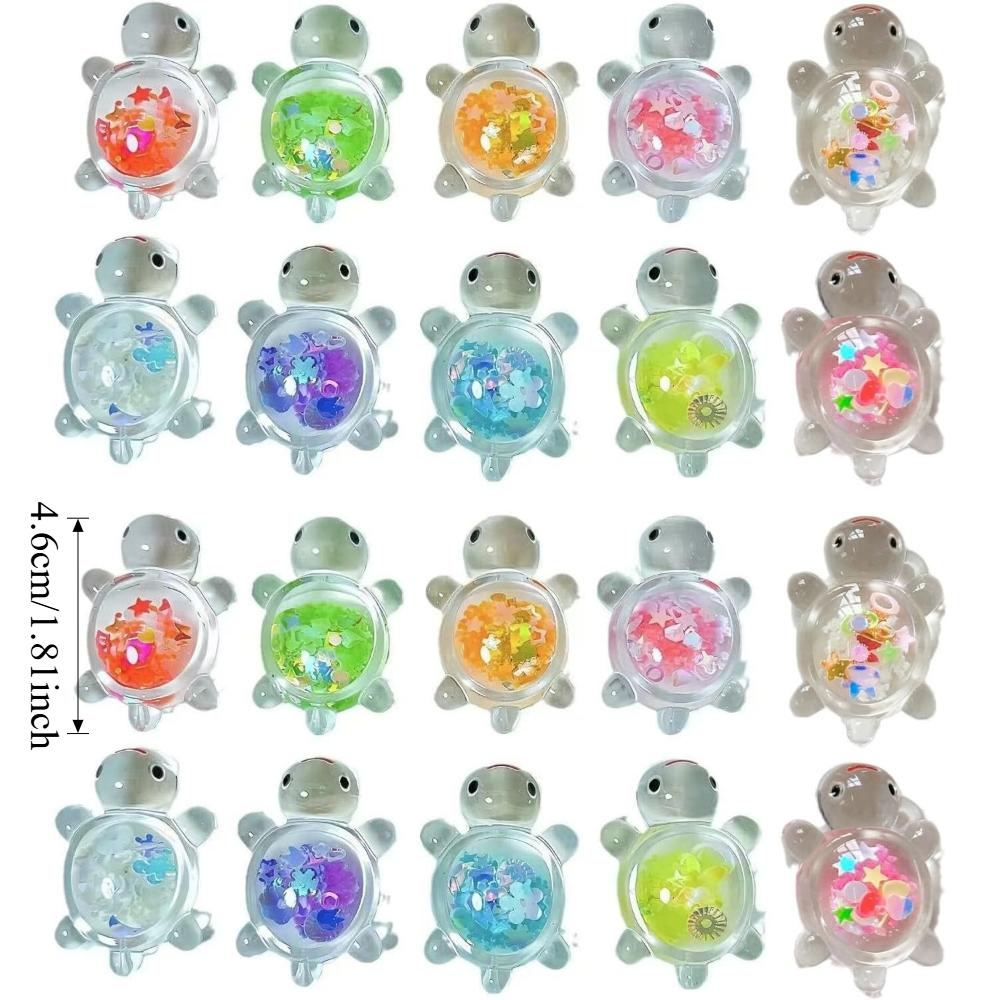 15/30 PCS Luminous Mini Resin Turtles Glow in The Dark Sea Turtle Figurines for Fairy Garden, Dollhouse, Aquarium & Hidden Decor