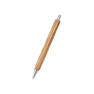 Octagonal Mechanical Pencil Pen 0.5mm Knock-Type Zebrawood Rare Wood Japanese Made
