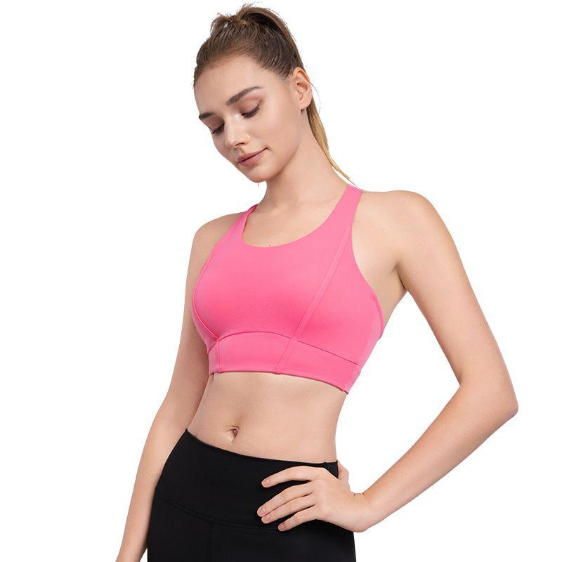 With Chest Pad Foreign Trade Sports Underwear Women Cool Feeling Beauty Back Running Yoga Vest No Running Cup Pilates Fitness Top