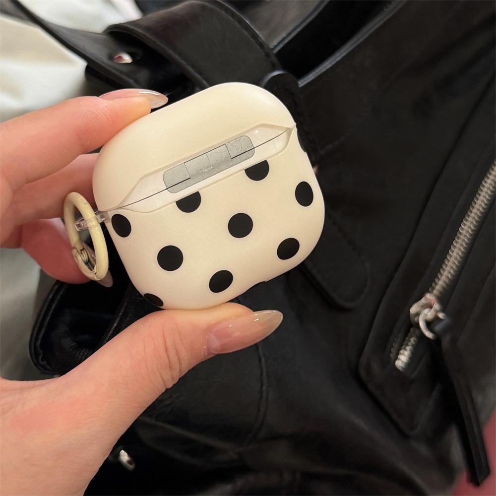 Macaron contrasting color polka dot earphone cover for Apple AirPods 1 /1 generation niche creative shell PRO1/PRO1
