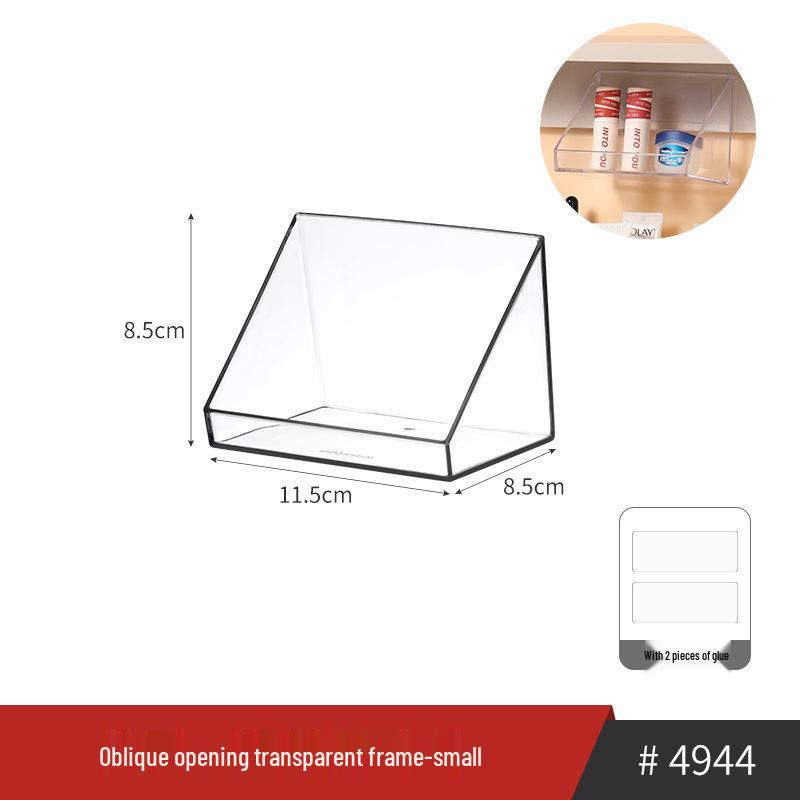 Armoire Miroir de Salle de Bain en Acrylique & Support de Rangement pour Cosmétiques