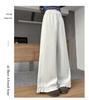 Girls' Fashionable Lace Wide-Leg Pants for Spring and Fall - Casual Straight-Leg Style for Middle and Big Girls