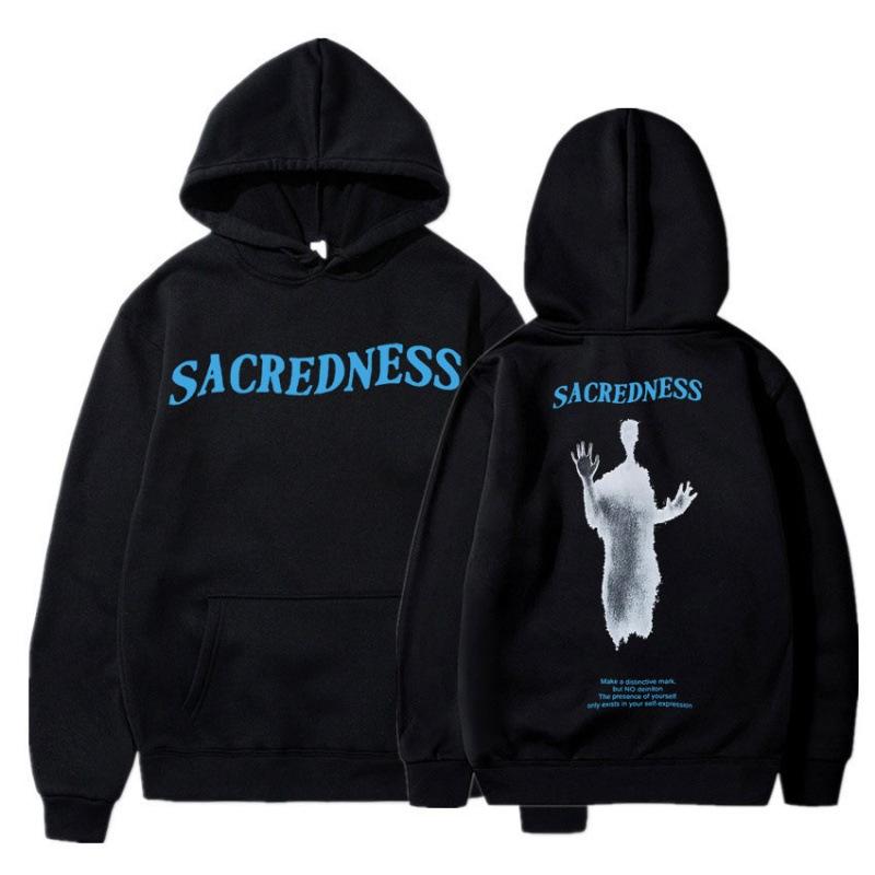 Skelett Thermografie Grafikdruck Hoodie Herbst Winter Fleece Streetwear