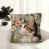 VIKAMA Bohemian Style Cat Cushion Covers Chair Living Room Pillowcase Cozy Zipper Sofa Pillow Covers Bedroom Indoor Home Decor