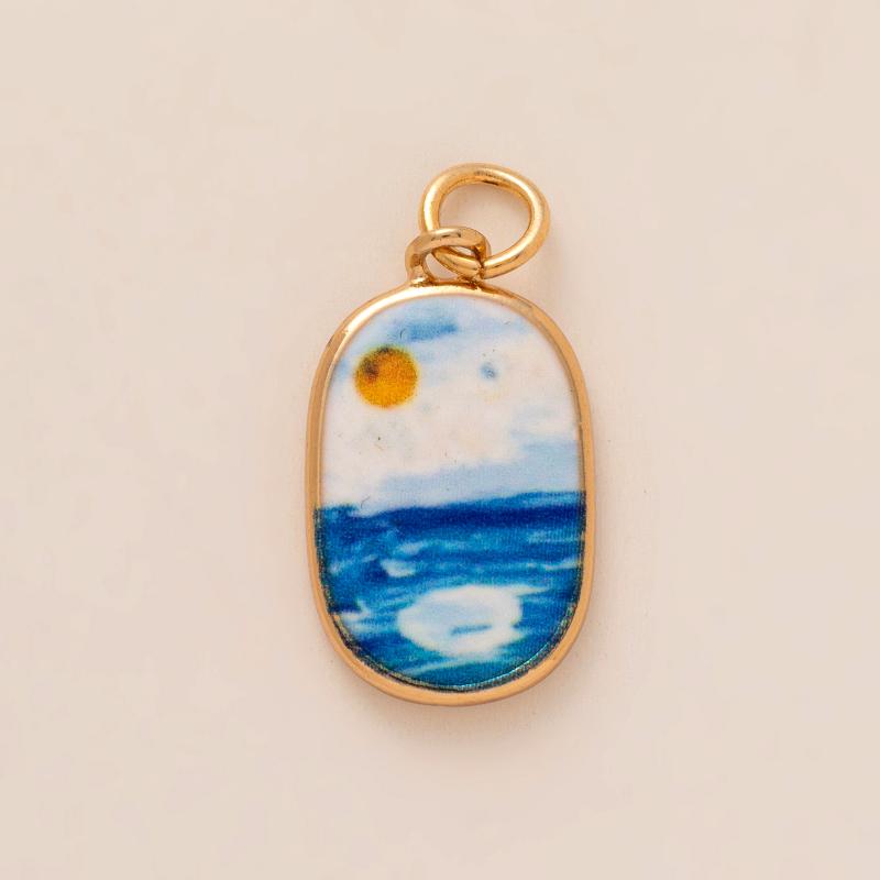 Pendentif Dopamine Coloré Avec Gouttes d'Huile Motif Mignon Crabe Fraise Coeur Coquillage Breloques Pendentif DIY Pour Fabrication de Bijoux