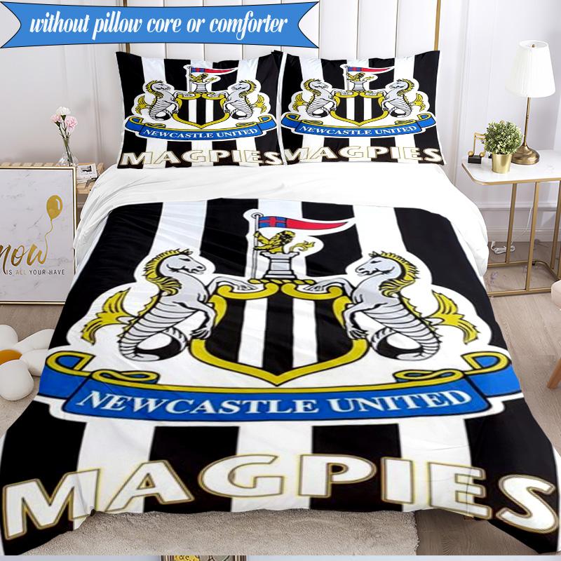 3-delige Zachte Beddengoedset met United Crest Print, Inclusief 1 Dekbedovertrek En 2 Kussenslopen Perfect voor Slaapkamer, Studentenkamer, Fan cadeau