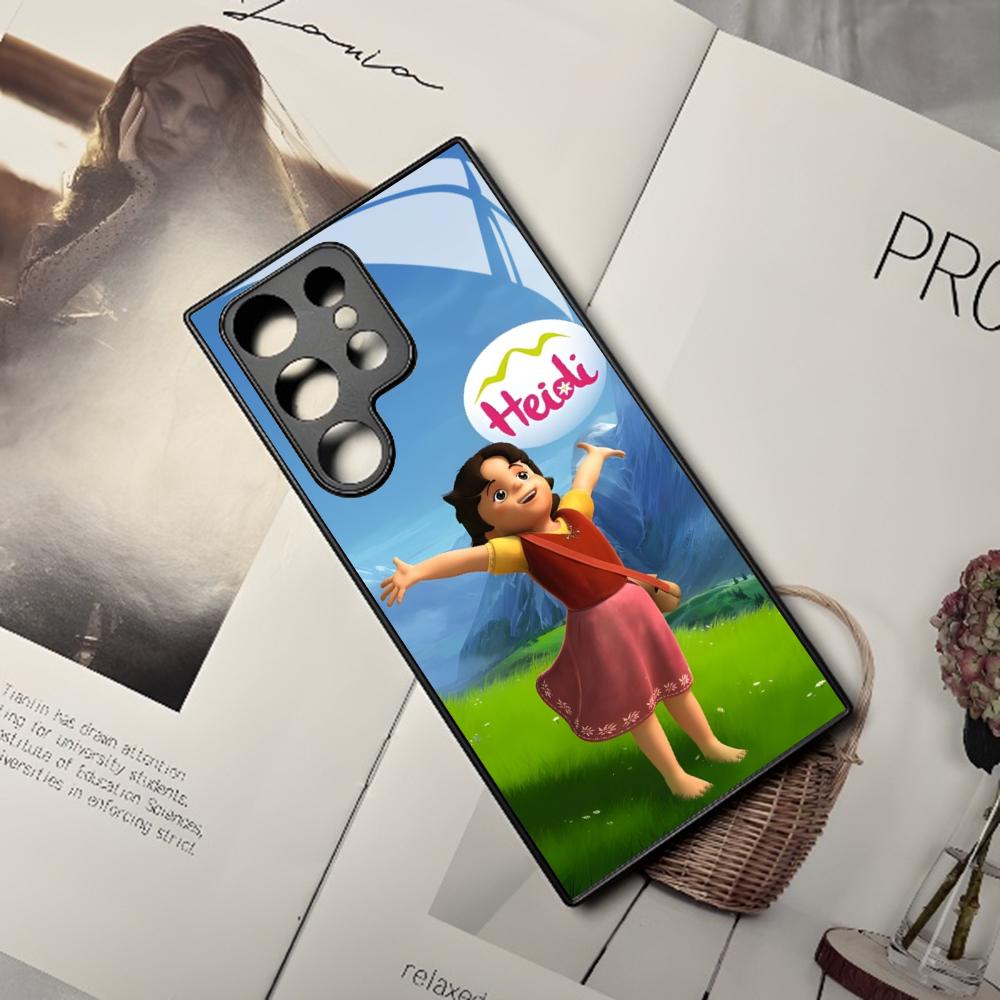 Heidi Cartoon Phone Case For Samsung Galaxy S26 S25 S24 S23 S22 S20 S21 Edge Ultra Plus Fe Colored Silver Cover