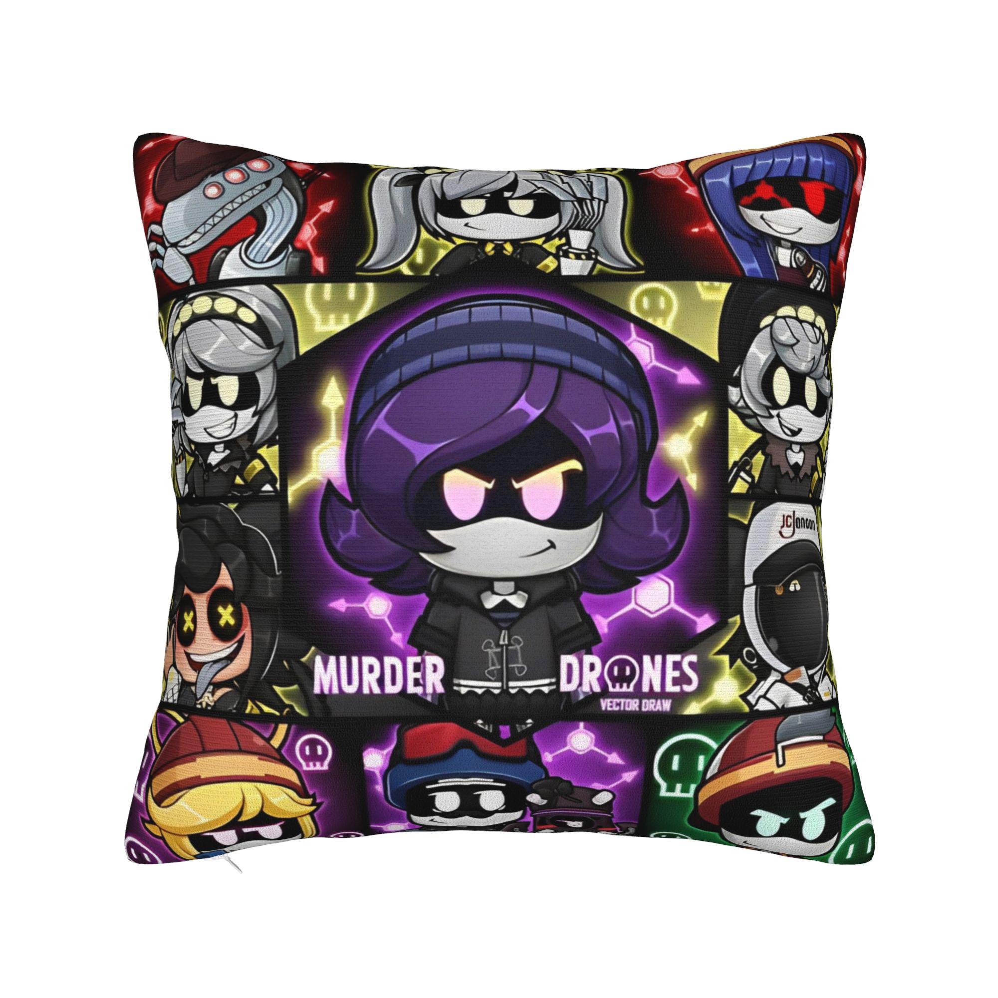 

Murder Drones Square Pillow Cases Cushion Cover Creative Zippered Decor Pillowcase for Home 4545cm 30x30cm 12x12in