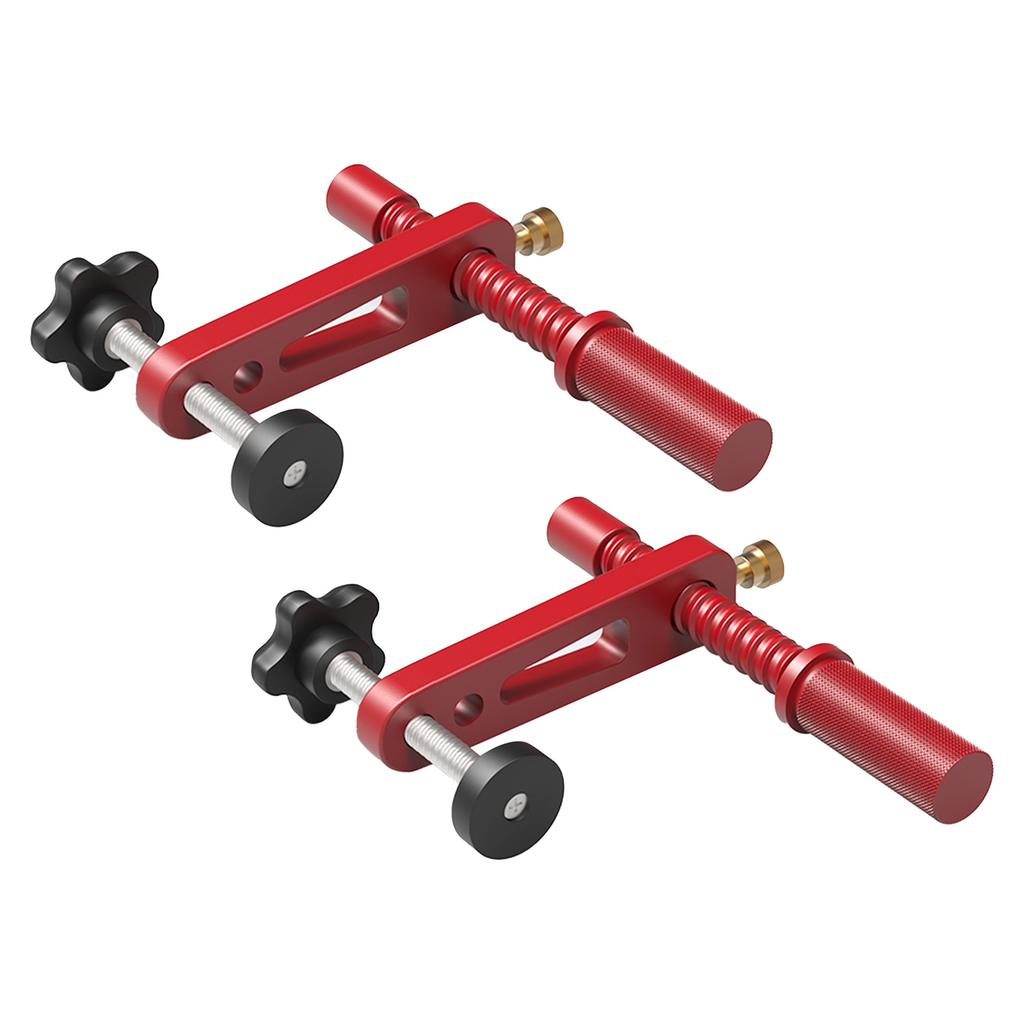 2PCS Bench Dogs Clamp 19mm Red Color Adjustable MFT Table Hold Down Clamp for Woodworking