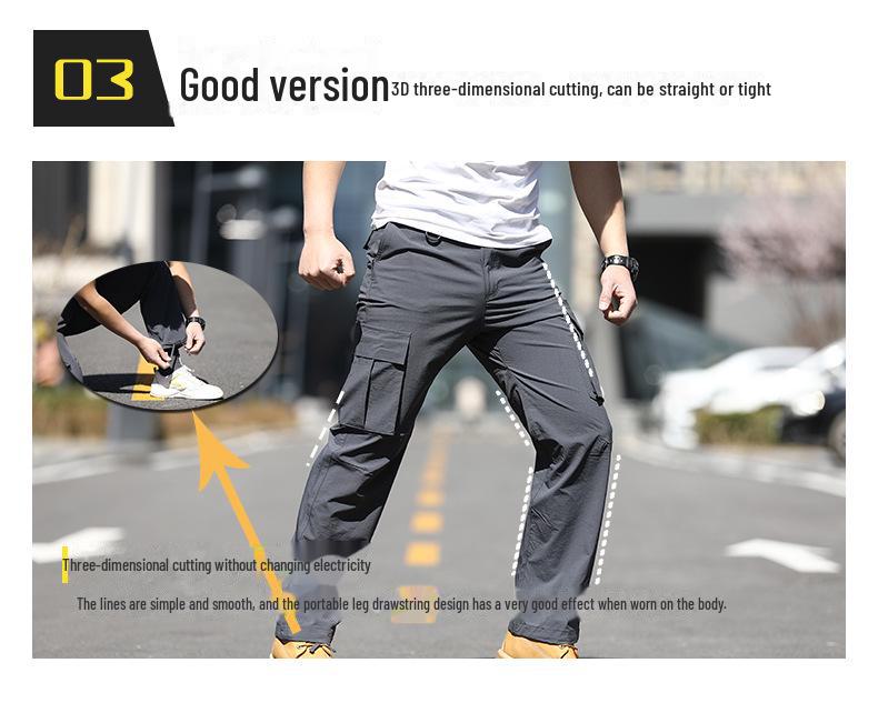 Huanlong Herren Schnelltrocknende Camouflage Taktische Hose: Wasserabweisend, Dehnbar, Ideal für Outdoor-Klettern im Sommer.