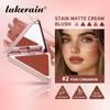 Triangle Cream Blush Cream Blush Cream Fresh Natural Nude Makeup Waterproof Blush Cream Matt Satin Long-lasting Rouge, Pink and Sexy Blush Cream