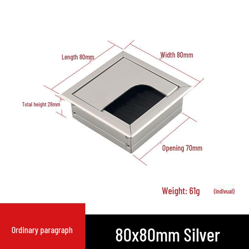 

Компьютерный стол из алюминиевого сплава с кабельной системой управления и матовой квадратной крышкой для резьбовых отверстий