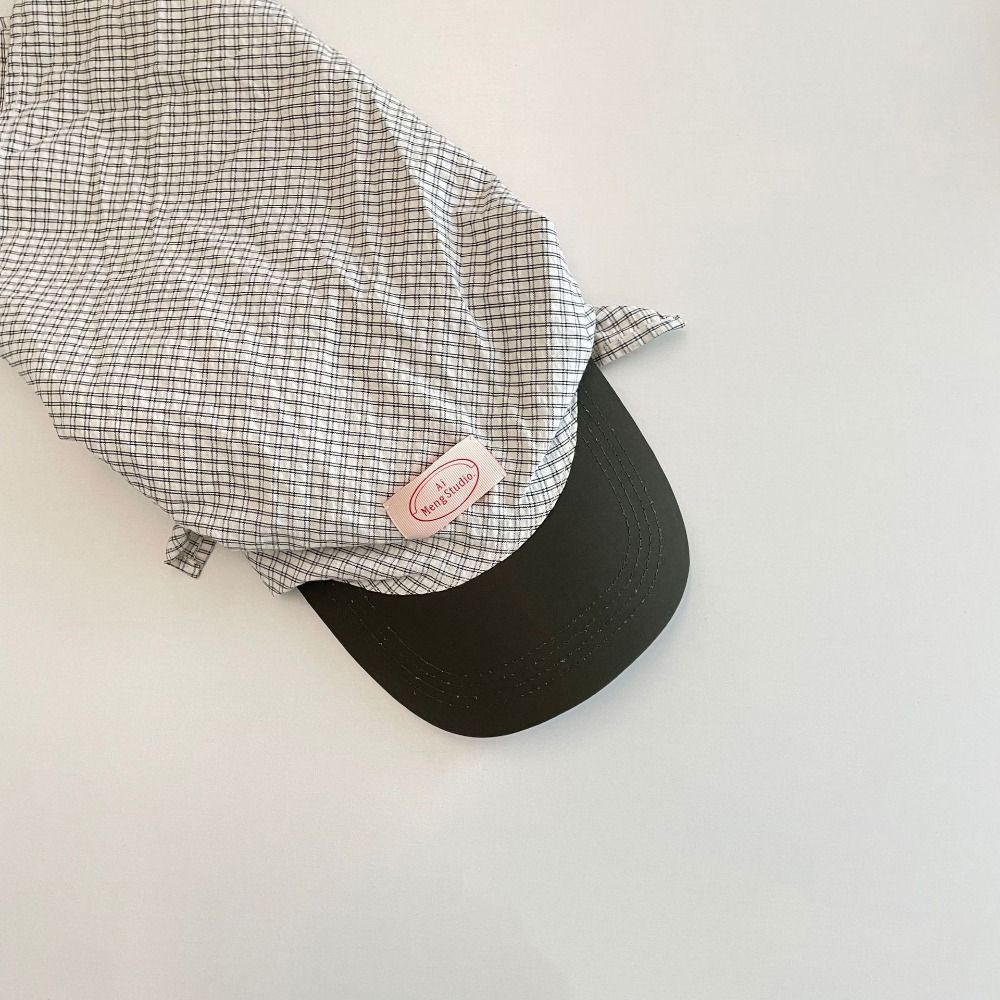 Plaid Scarf Peaked Cap Cotton Triangle Headscarf Hat Y2K Headscarf Baseball Hat  Mountaineering