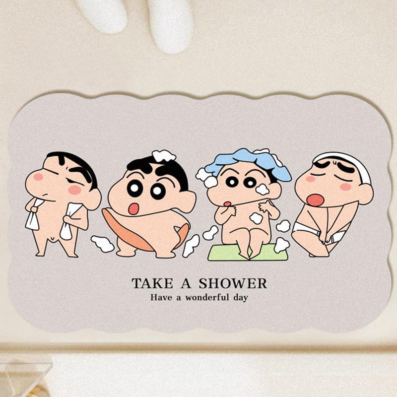 Diatom Mud Quick-Dry Non-Slip Bathroom Mat - Crayon Shin-chan Design