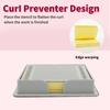 2Pcs Convenience Sticker Storage Box with Stencil Sticky Note Dispenser Plastic for 3x3Self-Sticky Note Pads(Sticky Not Contain)