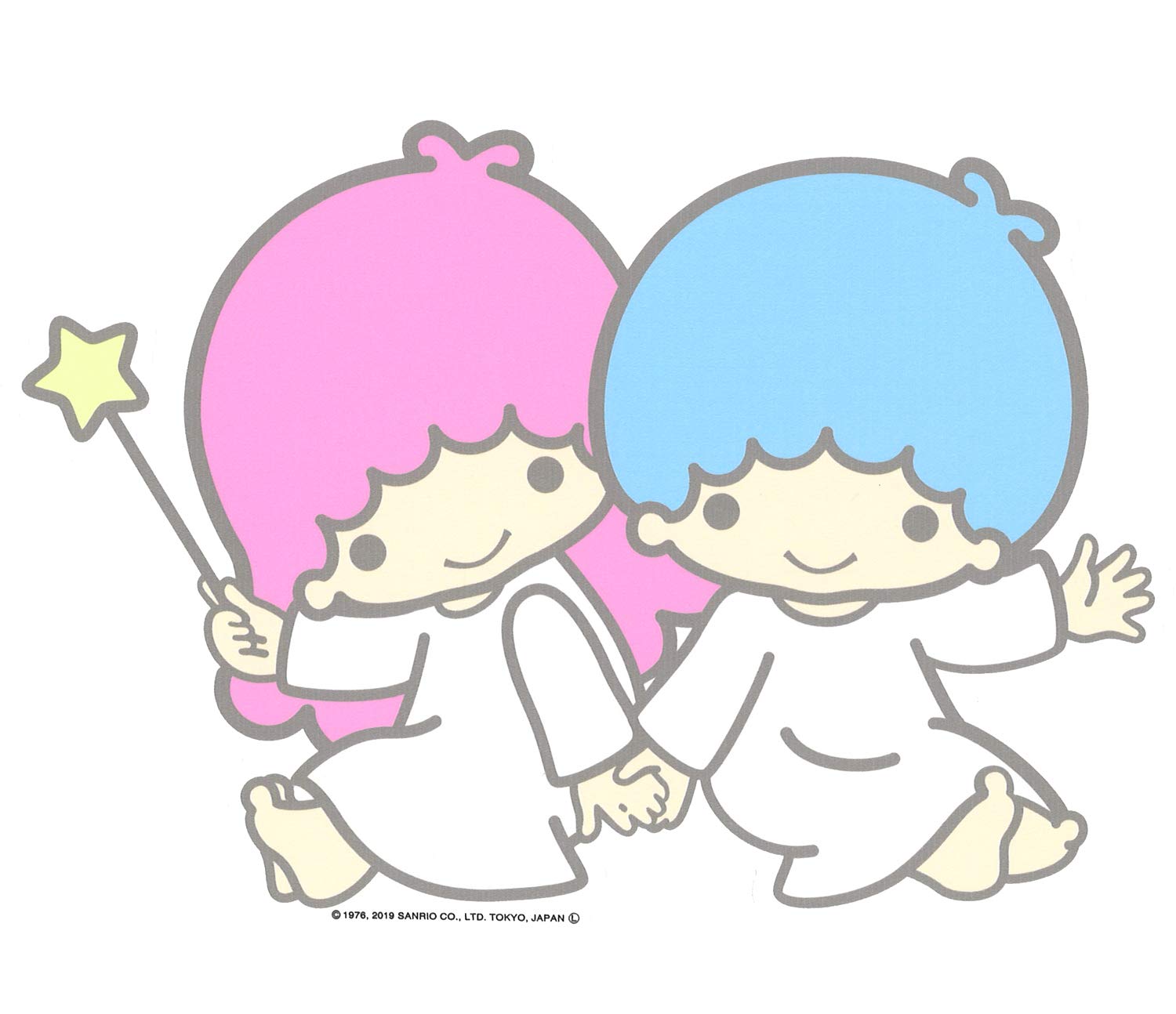 

Общая наклейка Little Twin Stars Kiki & Lala [Наклейка для декора дома] Вырезанная наклейка на стену Sanrio H13.3см x Ш19.0см