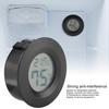 Mini Digital Lcd Thermometer Round Shape Temperature for Indoor Reptile Pet(Black)