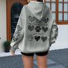 Cure the Wind Puppy Paw Love Illustration Broadversion Hooded Sweater Couple Shoulder Lazy Long-sleeved Jacket