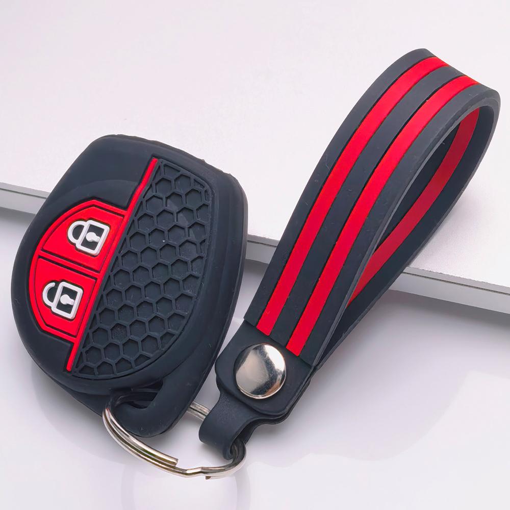 Anti Slip Car Key Protector for Suzuki Swift Alto Jimny SX4 Vitara Ignis Celerio Dzire with Keychain Honeycomb Texture Anti Scratch Key Fob Protector