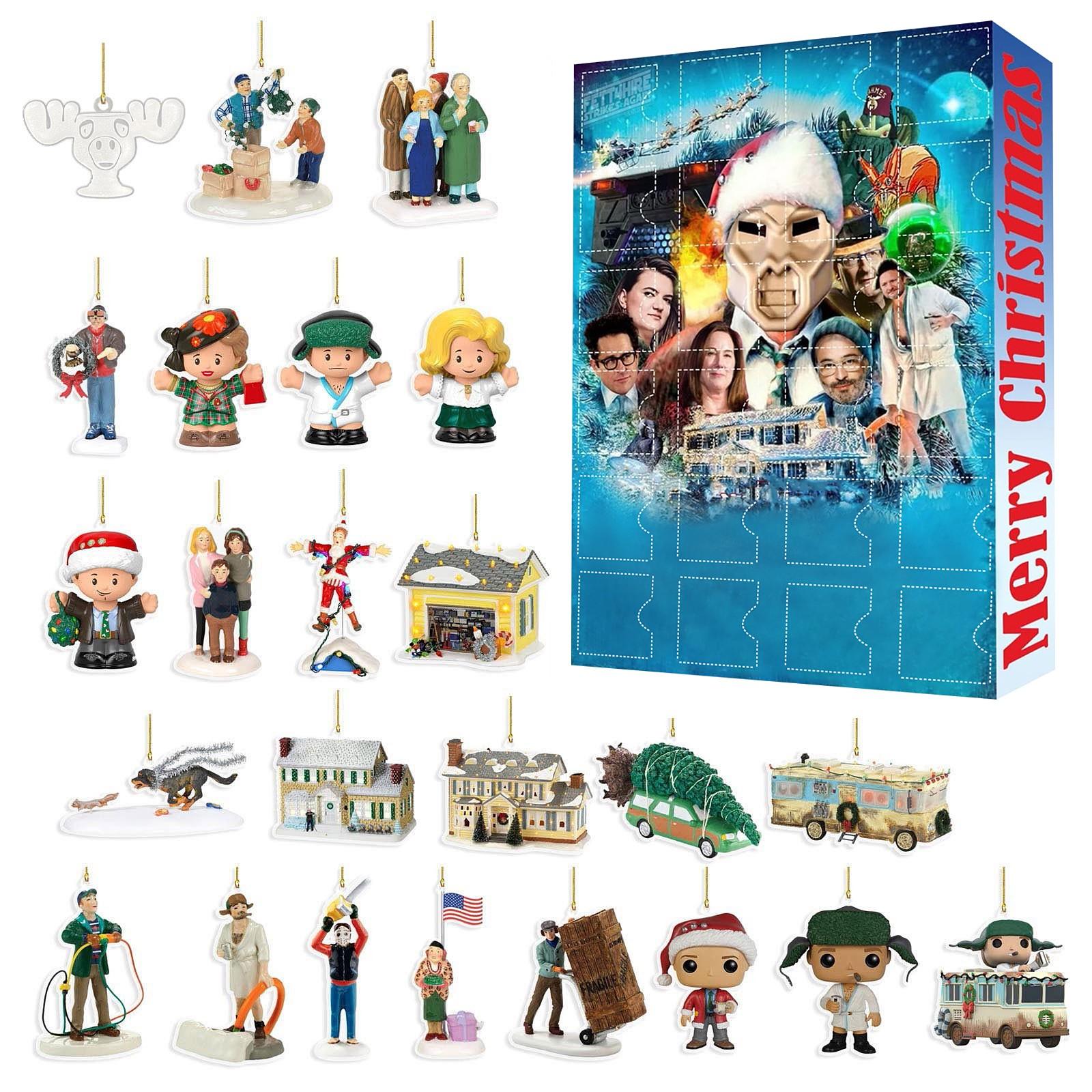 

Сумасшедший рождественский праздничный адвент-календарь в подарок включает 24 подарка, рождественские праздничные фигурки и аксессуары