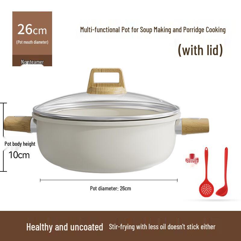 Kitchen Seven Ceramic Maifan Stone Non-Stick Soup Pot