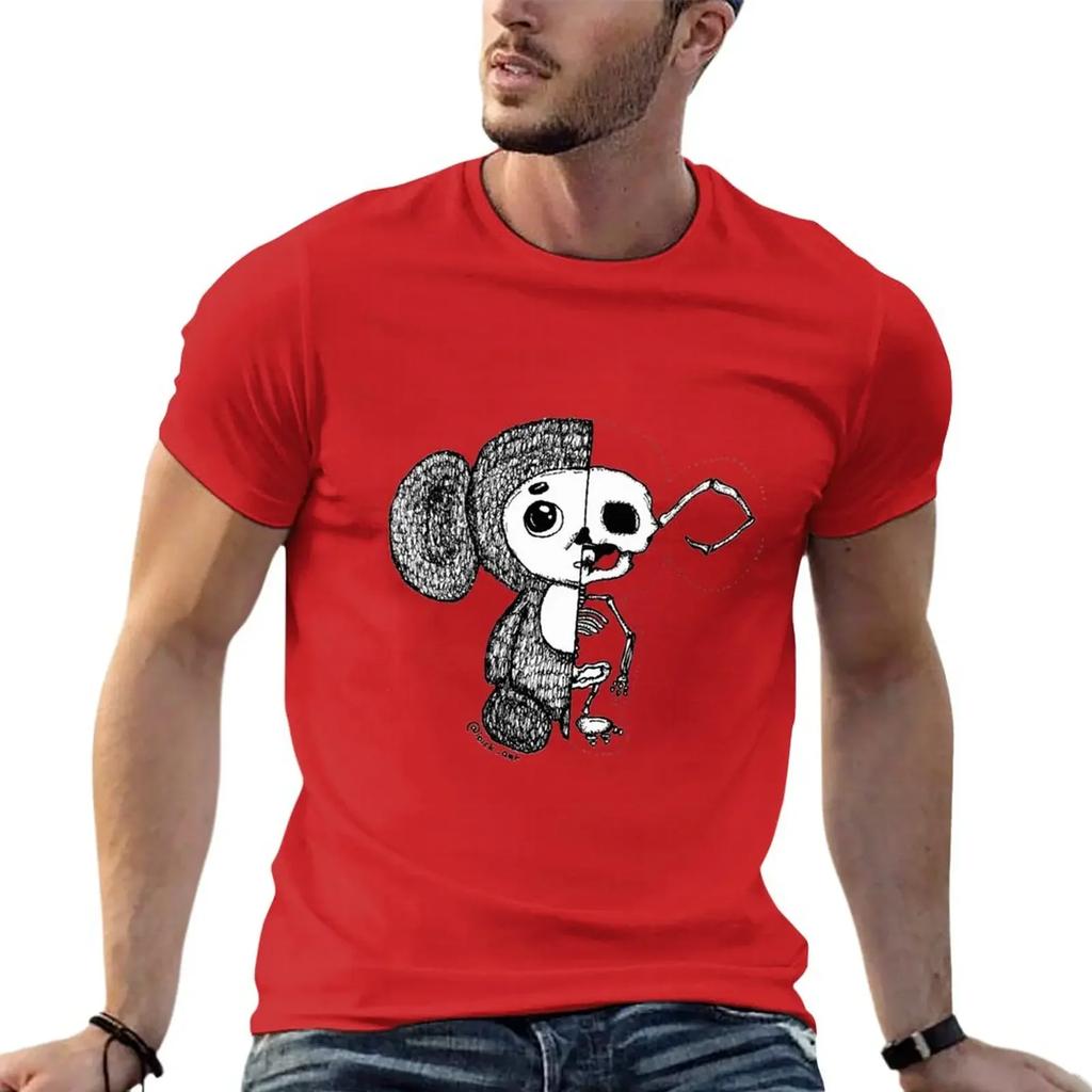 Cheburashka and inner beauty T-Shirt summer clothes cute tops Blouse black t-shirts for