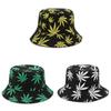 Stylish Reversible Fisherman Hat For Women With Leaf Print Summer Sun Protection