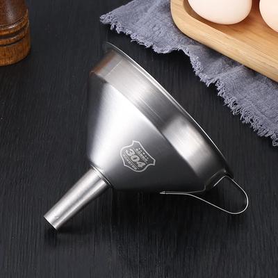 Imbuto in Acciaio Inossidabile Cucina Olio Liquido Imbuto Metallo Imbuto Filtro Imbuto a Bocca Larga per Conserve Strumenti da Cucina Domestici