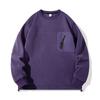 Autumn and Winter Warm Base Solid Color Long-sleeved Men's Round Neck Pullover Stand Collar  T-shirt