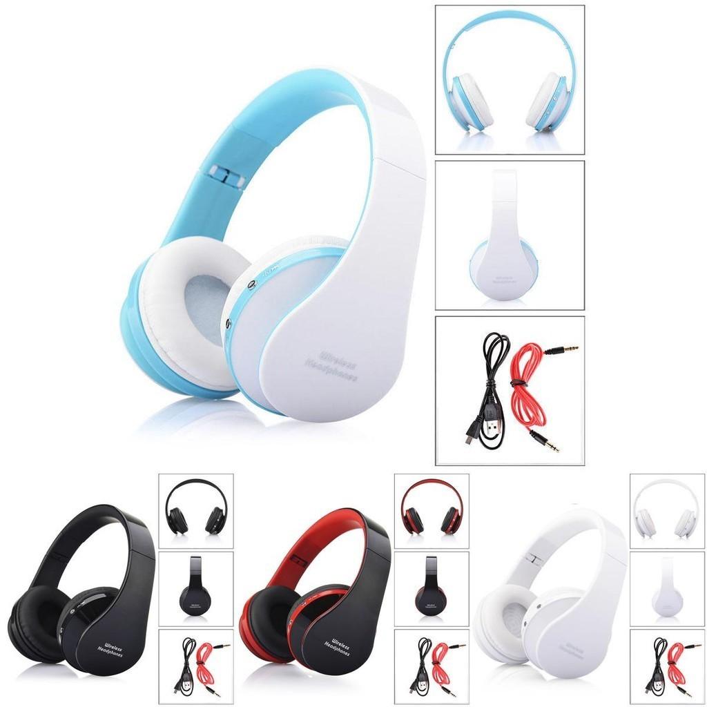 Wireless Folding Headset Bluetooth Stereo Headphones Earphone For Samsung Iphone