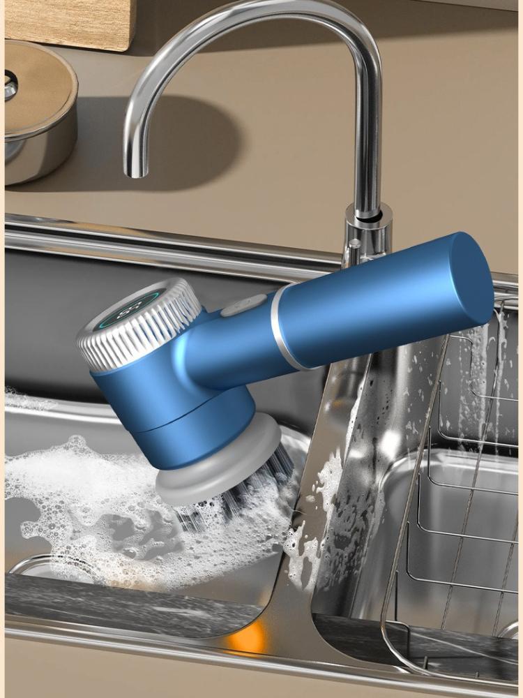 1Pc Multifunctional Electric Cleaning Brush, Household Toilet Cleaning Tool, Handheld Kitchen Cleaning Brush, Wireless Convenient Dishwasher
