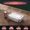 Rectangular 304 Stainless Steel Food Storage Container with Lid