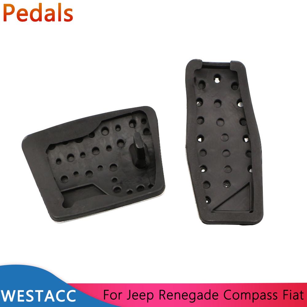 Car Pedals Accelerator Gas Brake Rest Pedal Cover for Jeep Renegade 2015 - 2022 Compass 2017 - 2022 Interior