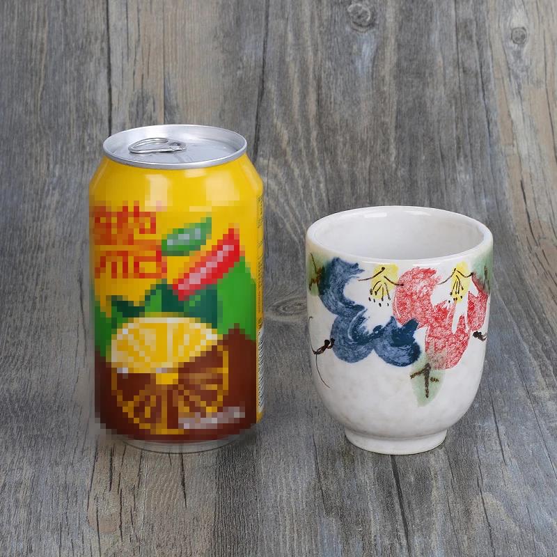 Japanese Tea Water Mug Handy Cup Hand-painted Ceramic Cherry Blossom Cups Creative Rough Ceramic Tea Cups  Coffee Cup
