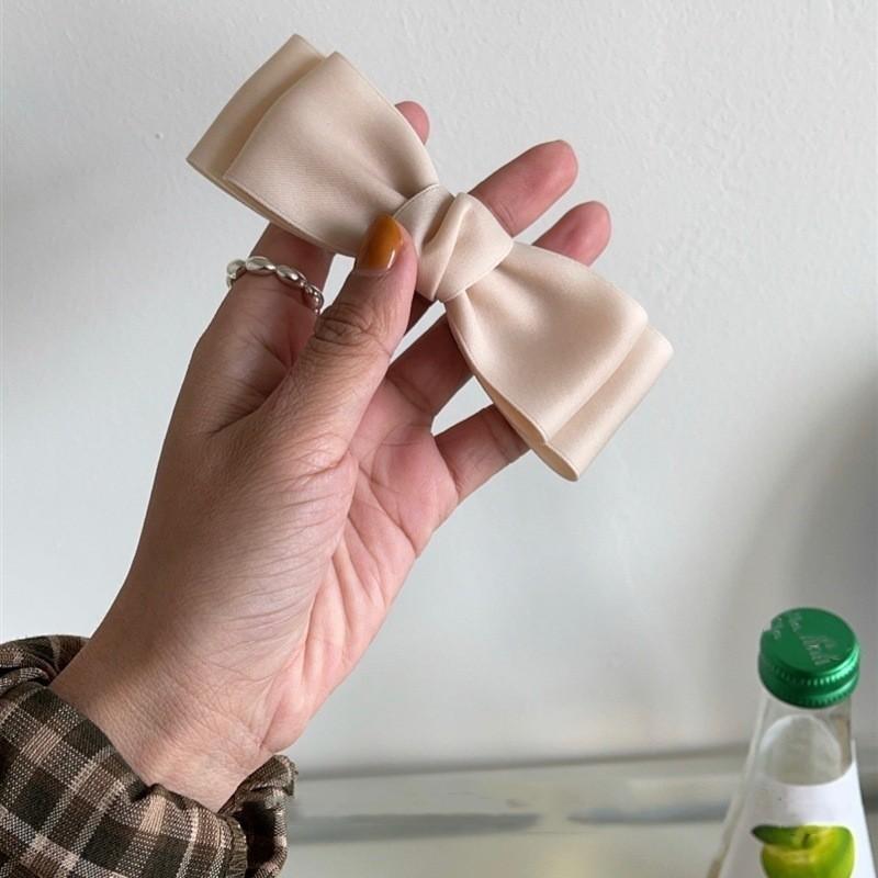 1 Stück Neue Koreanische Mode Bogen Haarnadel Einfarbig Elegante Haarspangen Kopfbedeckung Mädchen Kinder Haarschmuck