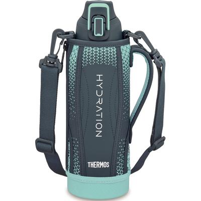 Thermos Water Bottle Vacuum Insulated Sports Bottle 1L Navy Mint Cold Storage FHT-1002F NVMT