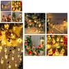 Joyous Christmas Decoration Lights With Cartoon Characters And Transparent Bulbs For Festive Cheer