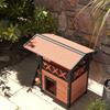 Cat House Outdoor W/ Balcony Stairs Roof, 77 X 50 X 73 Cm, Brown