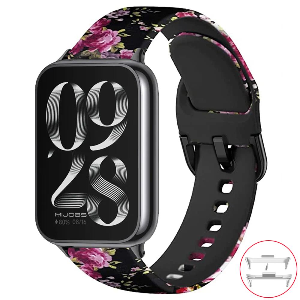 Druckarmband für Xiaomi Mi Band 8 9 Pro MiBand 8 Ersatz Silikon Smartwatch-Armband Armband correa Redmi watch 4 5 6 Armband