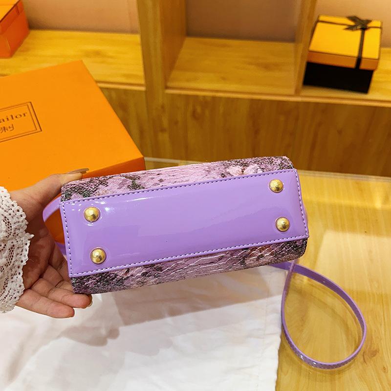 Snake-patterned Hand-held Princess Bag, Fashionable Single-shoulder Crossbody Bag, Trendy Women's Bag