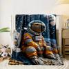 Capybara In a Bright Astronaut Suit with Stars and Planets In the Background. for All Seasons Blanket Lunch Break Throw Gift
